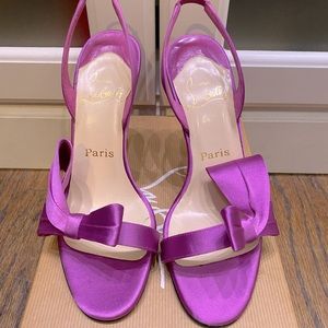 Louboutin Fifteen Minutes Purple Satin Heel